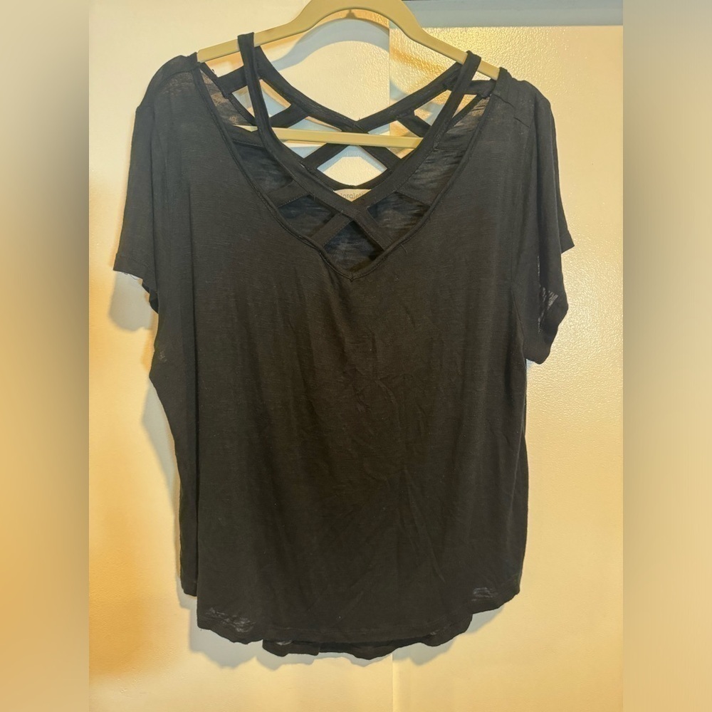 Loralette black cut out T-Shirt size 2X